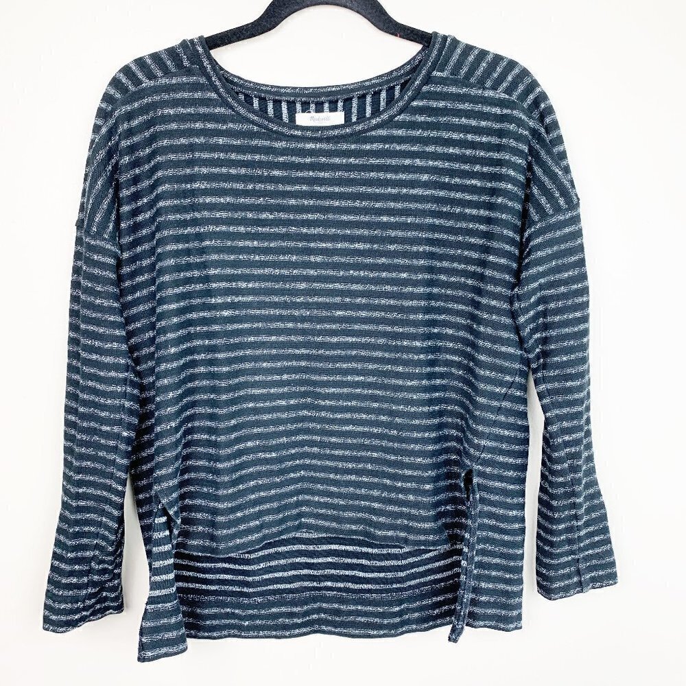 Madewell High-Low Hem Striped Thick Top